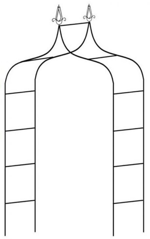 Metalen Rozenboog – 140 x 255 cm – Tuinboog Luxe